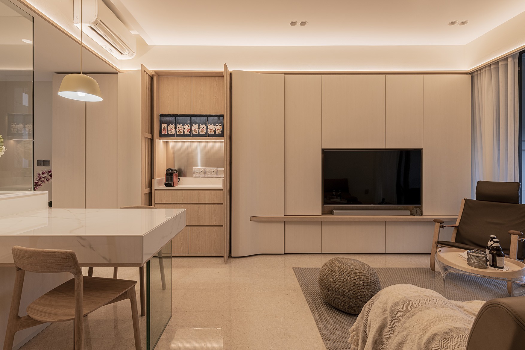 minimalist condo living room - hometrust