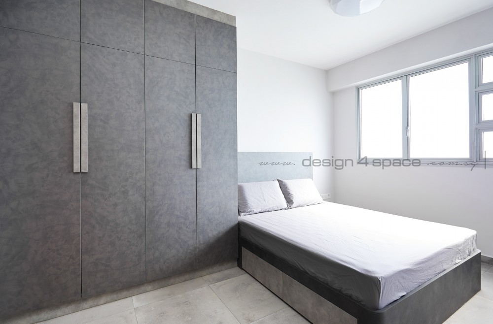 modern grey bedroom