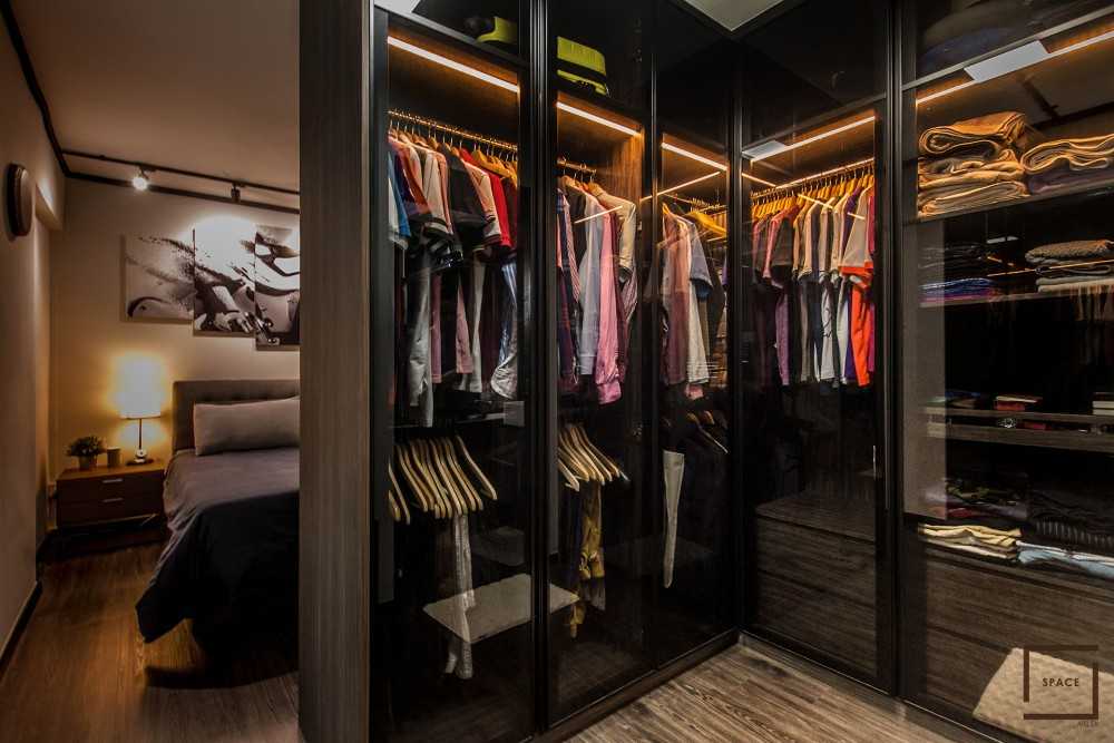 industrial walk in wardrobe with wardrobe and sliding wardrobe