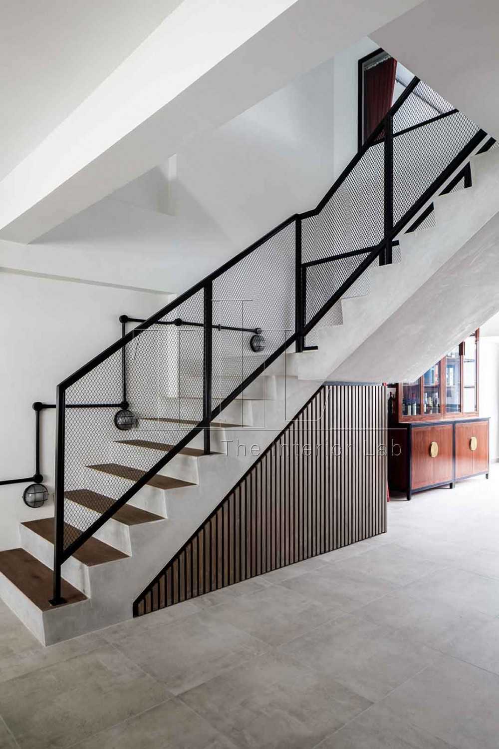 industrial mezzanine with staircase and loft