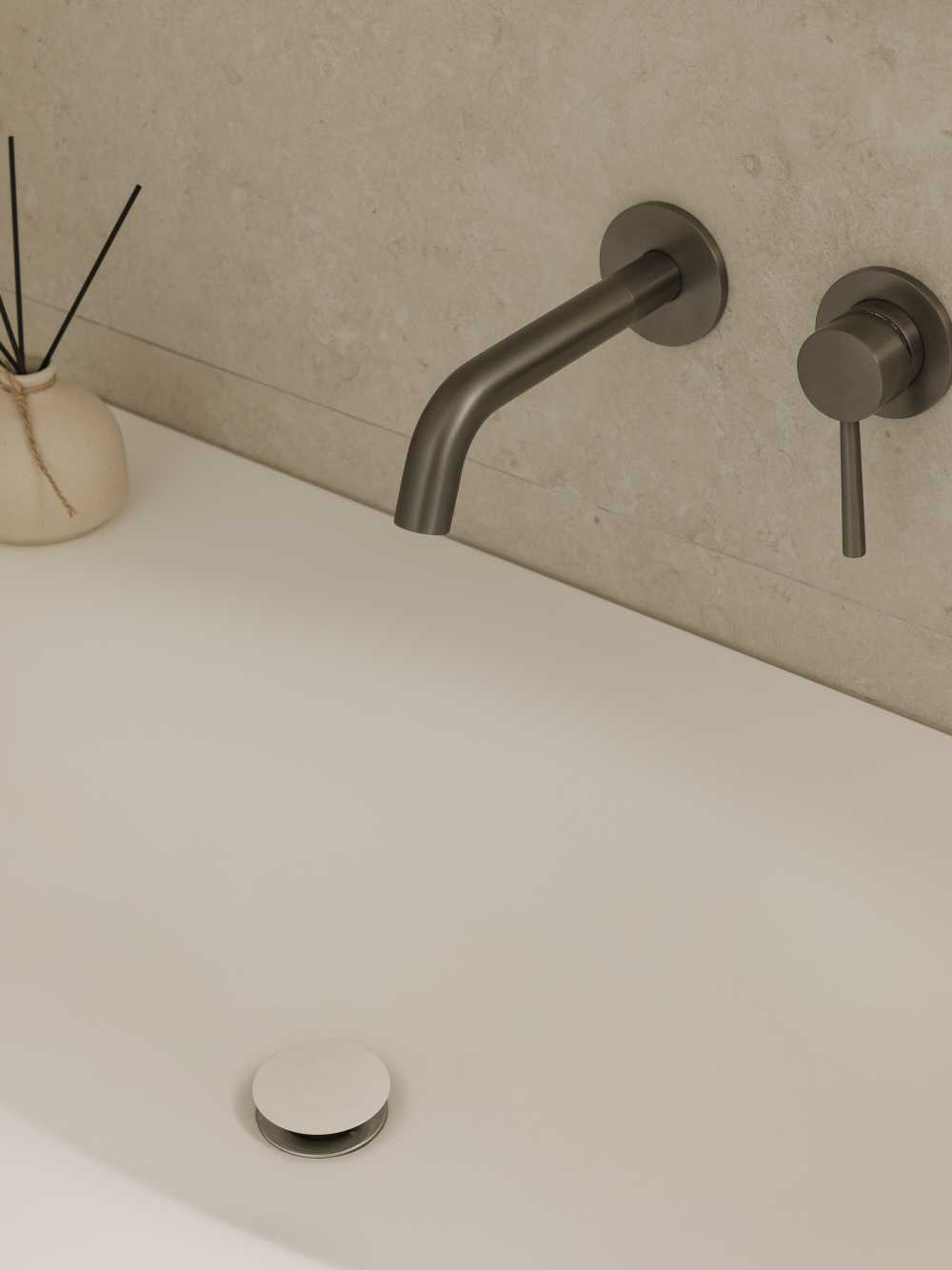 minimalist bathroom with bathroom sinks and bathroom accessories