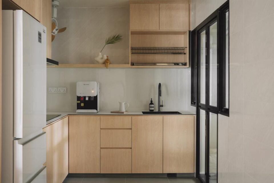 scandinavian kitchen with kitchen accessories and kitchen cabinets