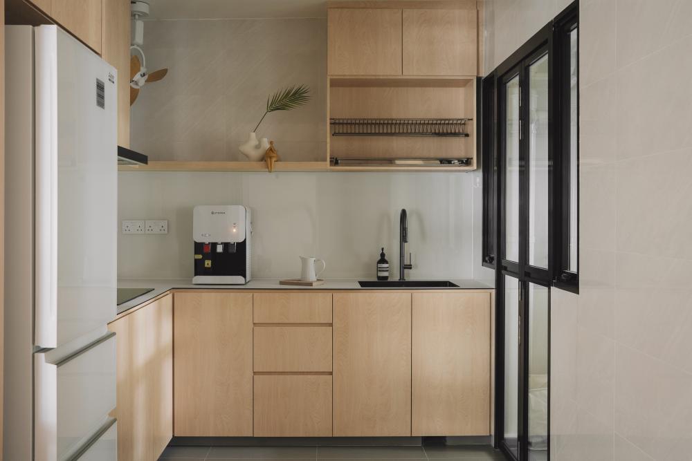 scandinavian kitchen with kitchen accessories and kitchen cabinets